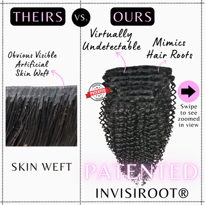 Dark Roots Blonde Cambodian Silky Straight - InVisiRoot® Clip-ins (AKA TrueRoot™ Clip-ins)