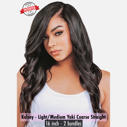 Kelsey Cambodian Light/Medium Yaki Coarse - InVisiRoot® Clip-in