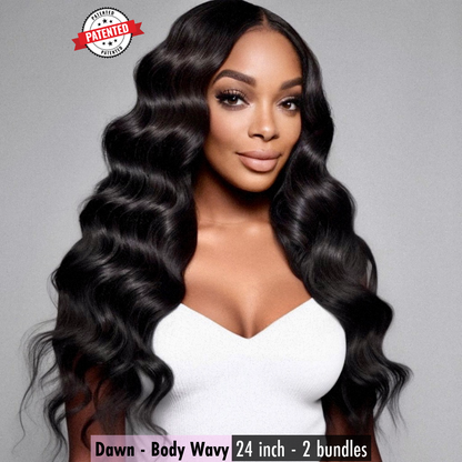 Dawn - Cambodian Body Wavy -  InVisiRoot® Clip-ins (AKA TrueRoot™ Clip-ins)