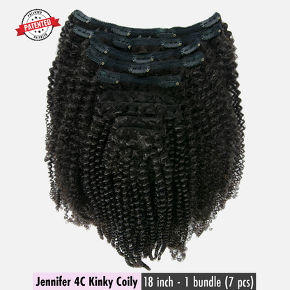 Jennifer 4c Burmese Kinky Coily -  InVisiRoot® Clip-ins (AKA TrueRoot™ Clip-ins)