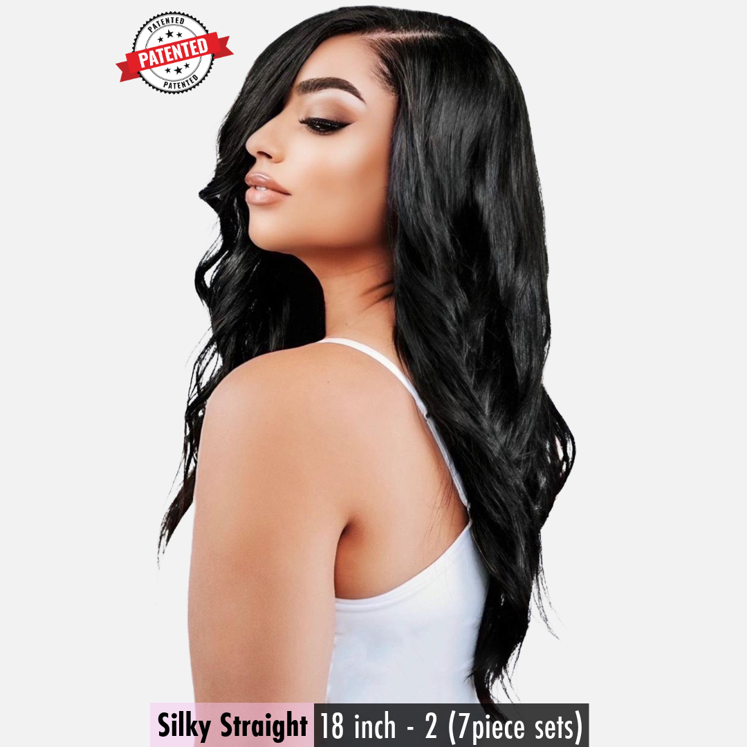 Emily (Silky Straight) -  InVisiRoot® Clip-ins (AKA TrueRoot™ Clip-ins)