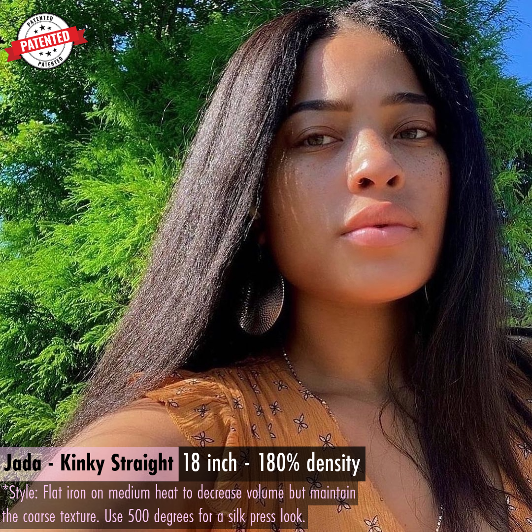 Jada - Virgin Cambodian Hair - Kinky Straight - InVisiRoot® Thin-Part™️Wig