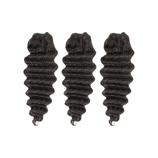 3 Weft Bundle: Dominique Cambodian Deep Body Wavy - Traditional Weft Bundles